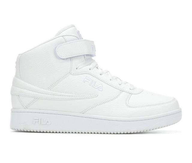 Men's Fila A-High Sneakers in White/White color