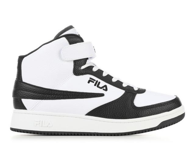 Men's Fila A-High Sneakers in Wht/Blk/Wht color