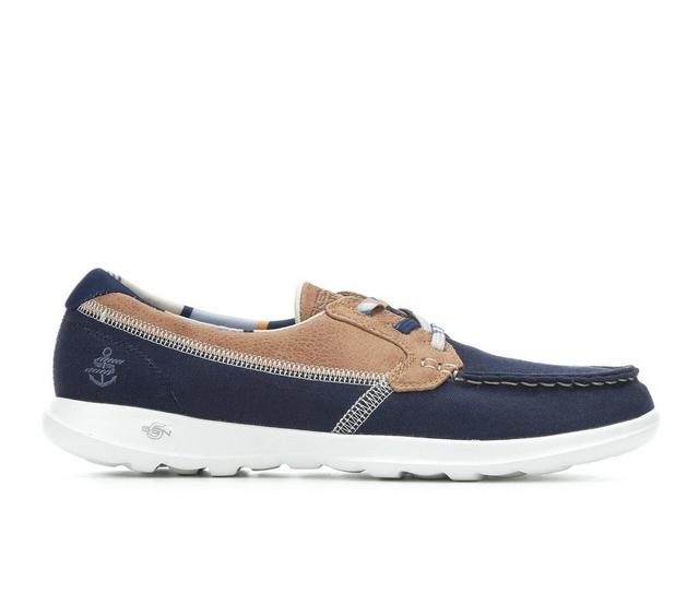 Women's Skechers Go 136070 Go Play Vista Boat Shoes in Navy color