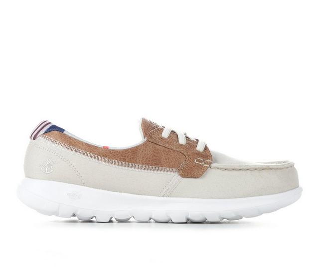Women's Skechers Go 136070 Go Play Vista Boat Shoes in Natural color