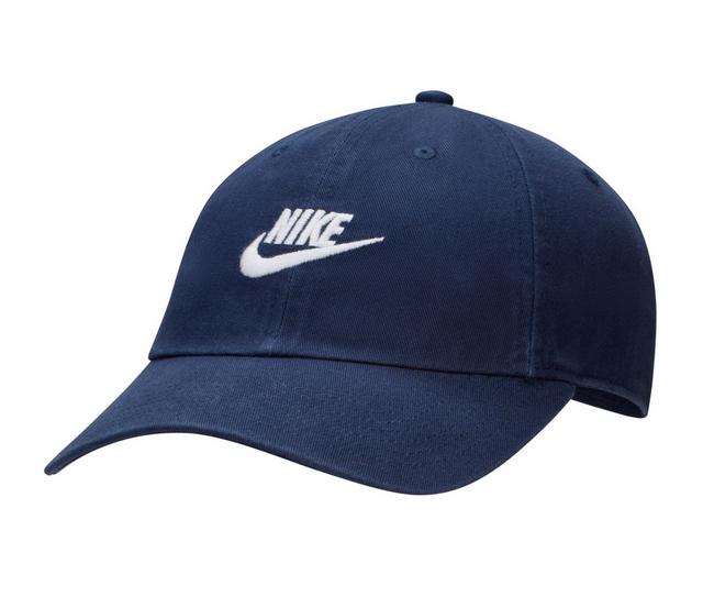 Nike US Futura Washed Baseball Cap in MidNvyWht ML color