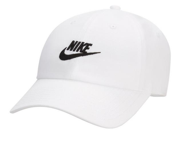 Nike US Futura Washed Baseball Cap in White/Blk S/M color