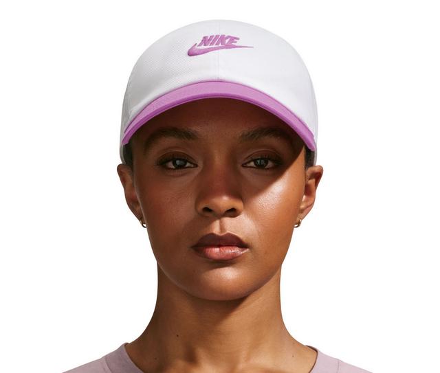 Nike US Futura Washed Baseball Cap in WHITE/MAGENTA color