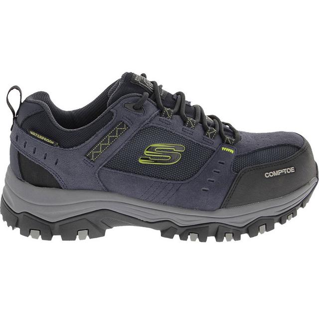Men's Skechers Work 77183 Greetah Work Shoes in Navy color