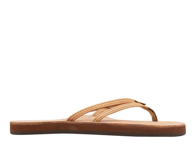 Women's Rainbow Sandals Sandpiper Flip-Flops in BUCKSKIN color