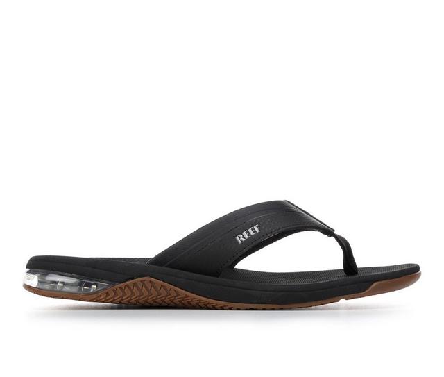 Men's Reef Anchor Flip-Flops in Black/Silver color