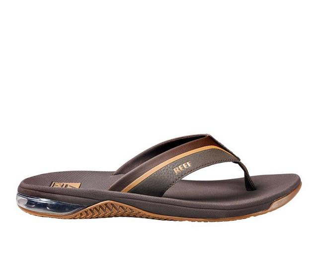 Men's Reef Anchor Flip-Flops in Brown/Gum color