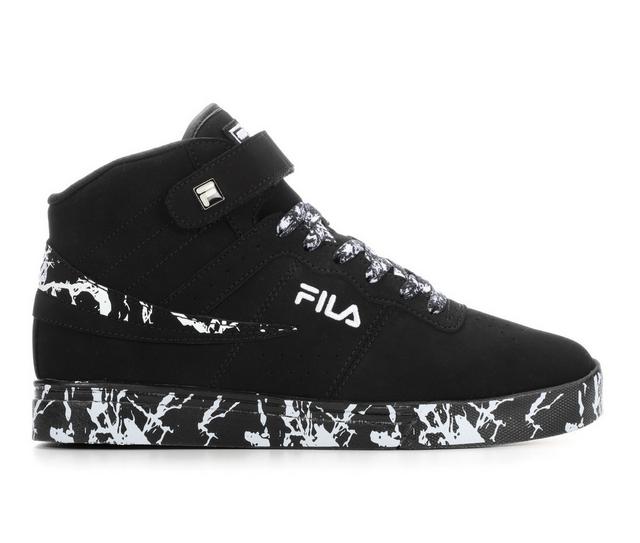 Men's Fila Vulc 13 SC High-Top Sneakers in Black Marble color