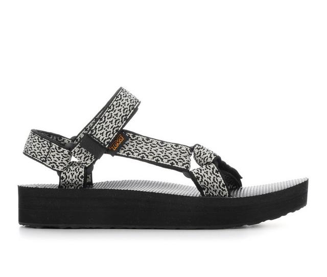Women's Teva Midform Universal Outdoor Sandals in Black/White color