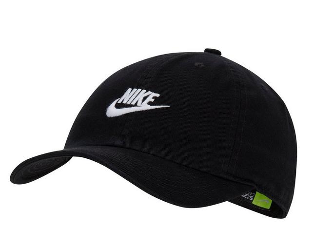 Nike Youth Futura Ball Cap in Black/White color