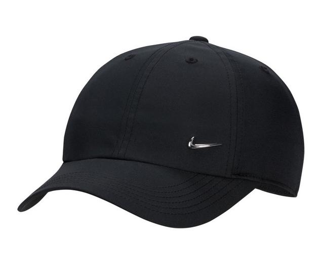Nike Youth Metal Swoosh Cap in Black/Silver OS color