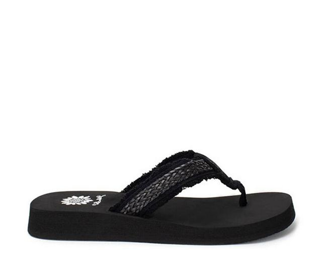 Women's Yellow Box Fianni Flip-Flops in Black color