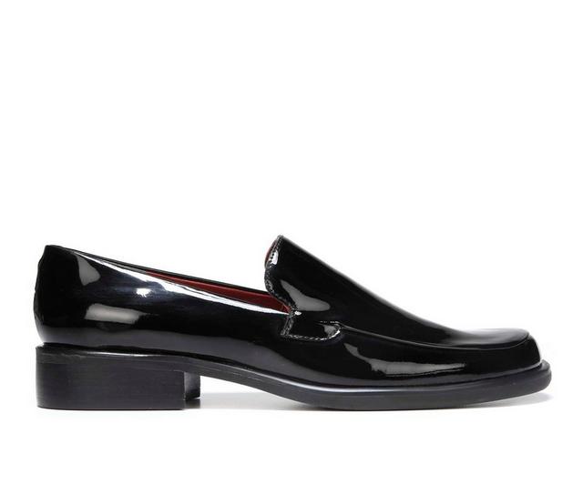 Women's Franco Sarto Bocca Loafers in Black Patent color