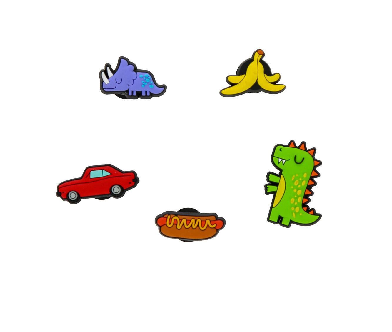 Crocs Jibbitz Charms Cartoon 5 Pack Shoe Charms NWT Dinosaur