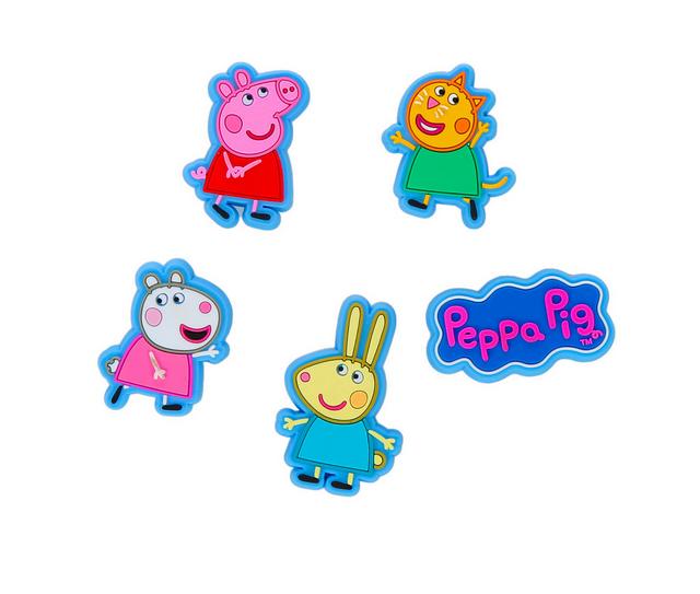 Crocs Jibbitz 5 Pack Shoe Charms in Peppa Pig color