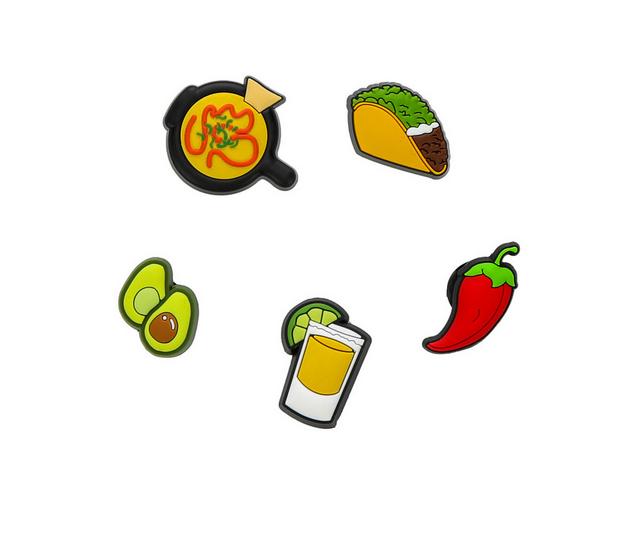 Crocs Jibbitz 5 Pack Shoe Charms in Mexican Food color