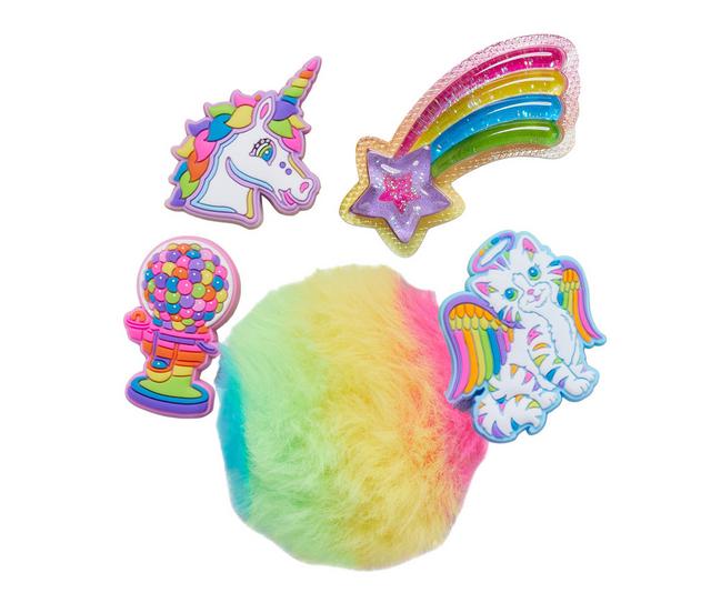 Crocs Jibbitz 5 Pack Shoe Charms in Lisa Frank color