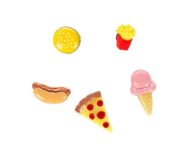 Crocs Jibbitz 5 Pack Shoe Charms in Mini 3D Food color