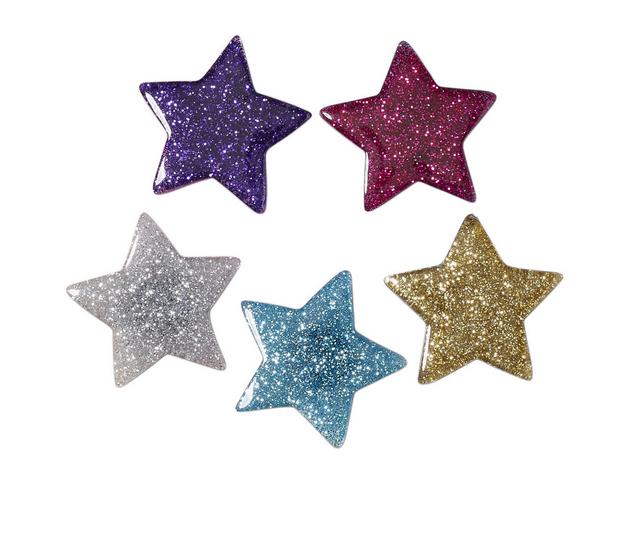 Crocs Jibbitz 5 Pack Shoe Charms in Icon Glitter color