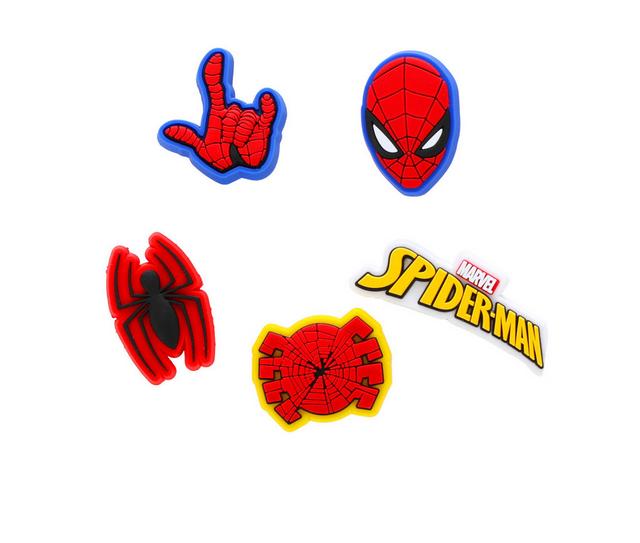 Crocs Jibbitz 5 Pack Shoe Charms in Spider Man color