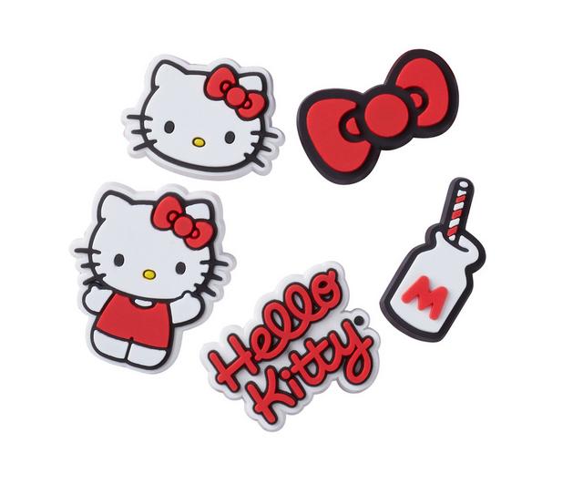 Crocs Jibbitz 5 Pack Shoe Charms in Hello Kitty color