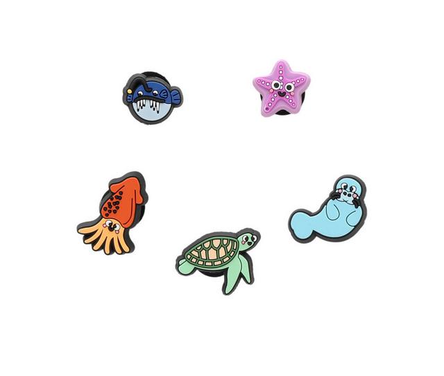 Crocs Jibbitz 5 Pack Shoe Charms in Tiny Sea Friend color