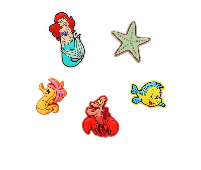 Crocs Jibbitz 5 Pack Shoe Charms in Princess Ariel color