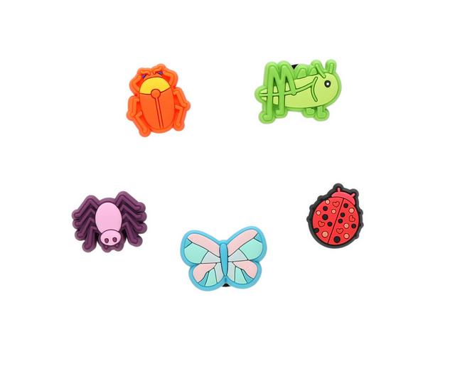 Crocs Jibbitz 5 Pack Shoe Charms in Bright Insects color