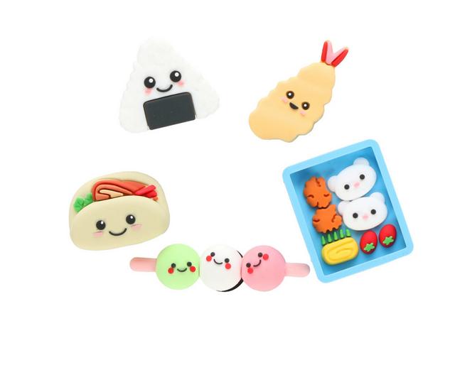 Crocs Jibbitz 5 Pack Shoe Charms in Cute Snacks color