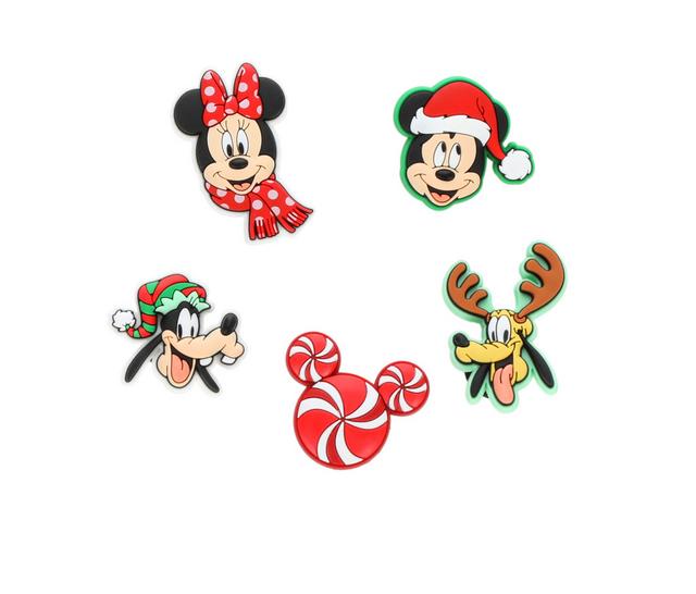 Crocs Jibbitz 5 Pack Shoe Charms in Mickey Xmas color