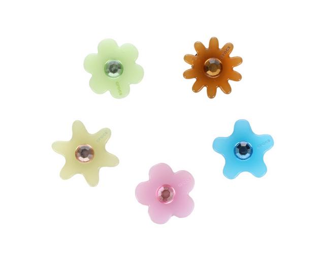 Crocs Jibbitz 5 Pack Shoe Charms in Enlighten Flowe color