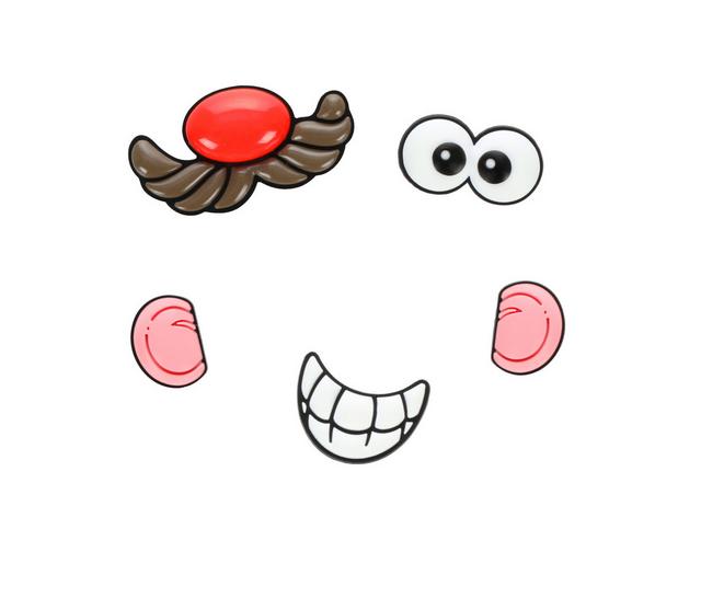 Crocs Jibbitz 5 Pack Shoe Charms in Mr Potato Head color