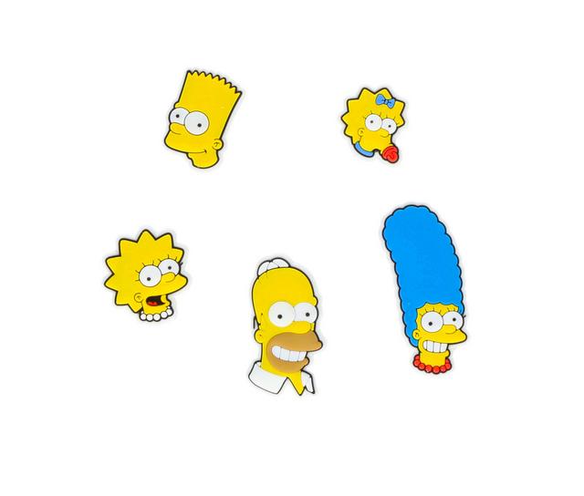 Crocs Jibbitz 5 Pack Shoe Charms in The Simpsons color
