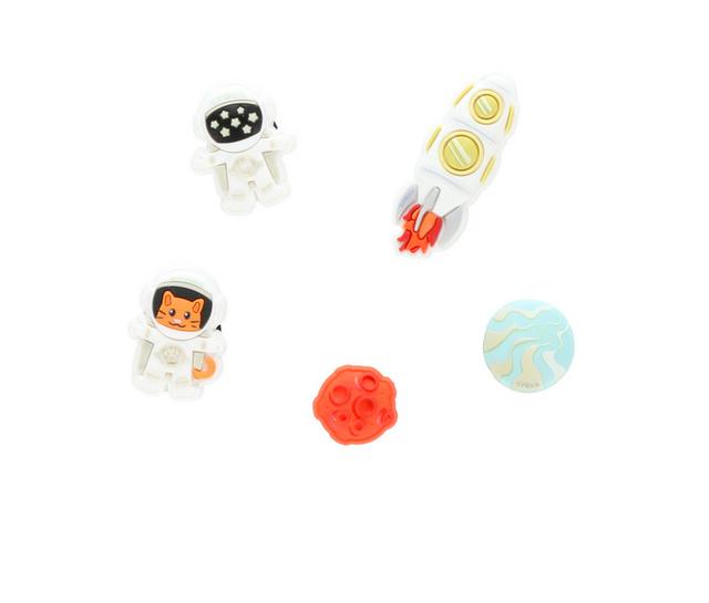 Crocs Jibbitz 5 Pack Shoe Charms in Astronaut color