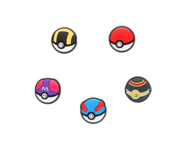 Crocs Jibbitz 5 Pack Shoe Charms in Poke Ball color