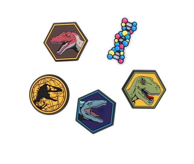 Crocs Jibbitz 5 Pack Shoe Charms in Jurassic Park color