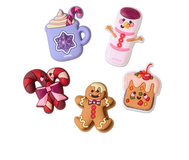 Crocs Jibbitz 5 Pack Shoe Charms in Winter Foods color