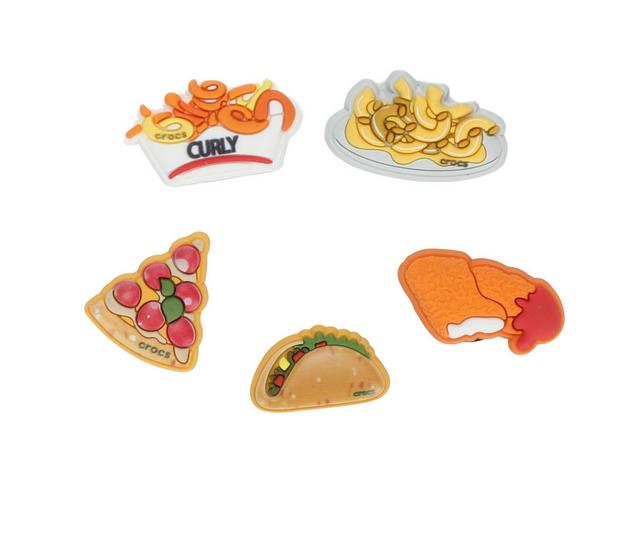 Crocs Jibbitz 5 Pack Shoe Charms in Favorite Foods color