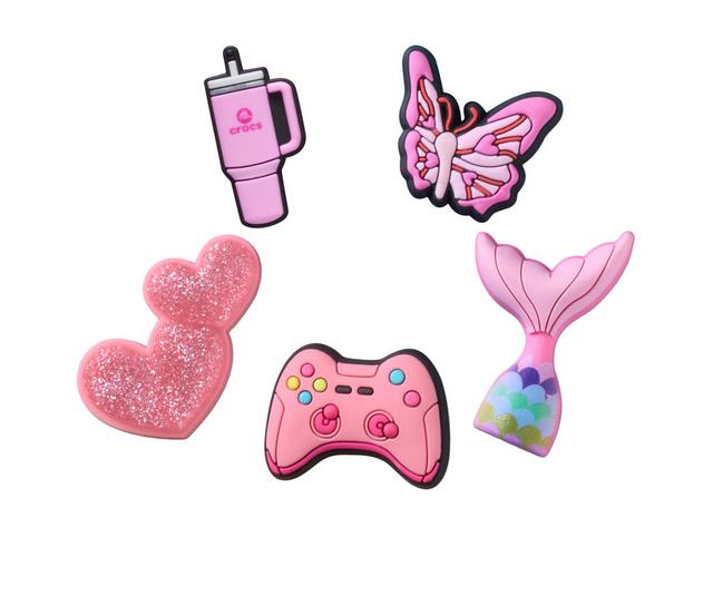 Crocs Jibbitz 5 Pack Shoe Charms in Girly 5 pack color