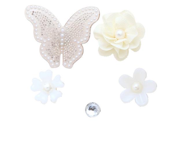 Crocs Jibbitz 5 Pack Shoe Charms in Pearl Radiance color