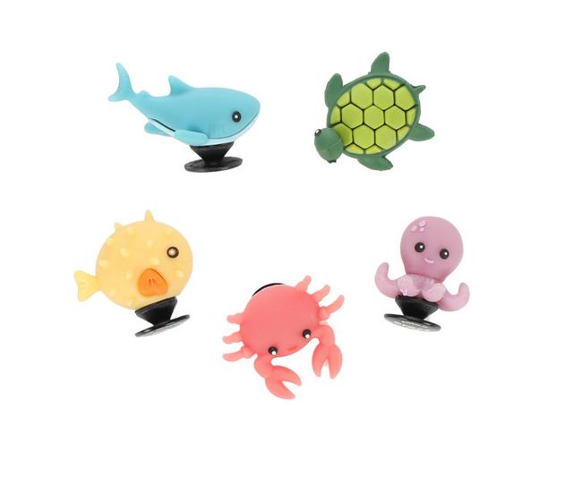 Crocs Jibbitz 5 Pack Shoe Charms in UV Change Sea color