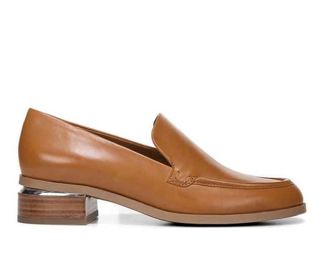 Women's Franco Sarto New Bocca Heeled Loafers in Cognac color