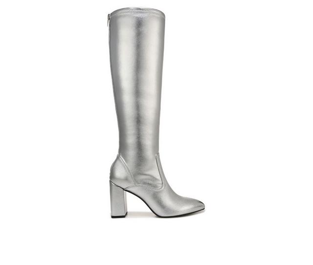 Women's Franco Sarto Katherine Knee High Boots in Silver color