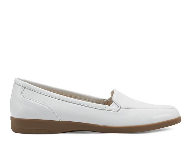 Women's Easy Spirit Devitt Loafers in White Leather color
