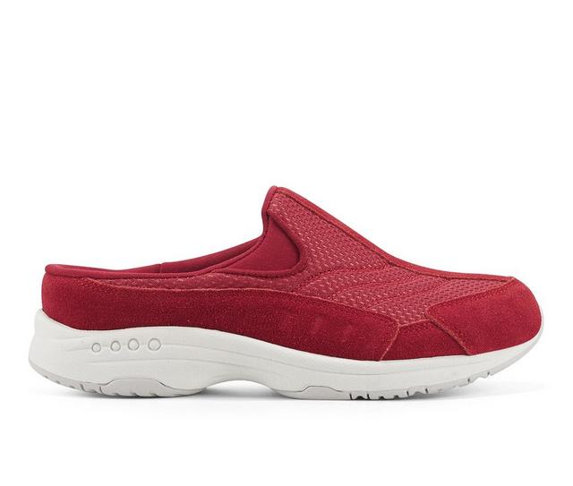 Women's Easy Spirit Traveltime Mules in Red color