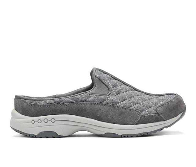 Women's Easy Spirit Traveltime Mules in Grey Flannel color