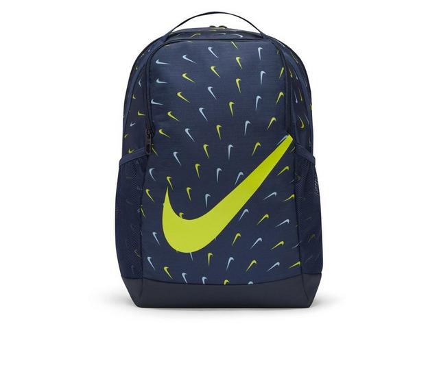 Nike Youth Brasilia Backpack in Navy/Green color