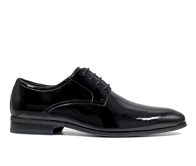 Men's Florsheim Tux Plain Toe Oxford Dress Shoes in Black Patent color