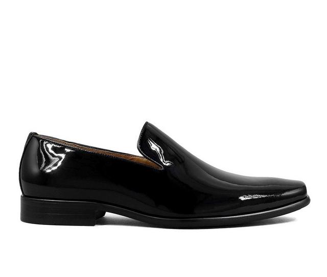 Men's Florsheim Postino Plain Toe Loafers in Black Patent color