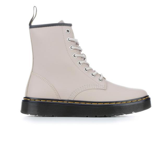 Women's Dr. Martens Zavala Combat Boots in Taupe color